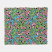 Decoratieve Floral Fleece Deken (Voorkant (Horizontaal))