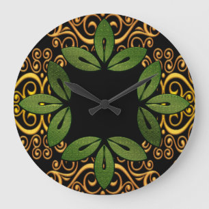 Decoratieve Floral laat een wandklok vallen