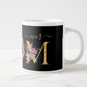 Decoratieve Floral MOM Best Ever Script Moederdag Grote Koffiekop (Rechts)