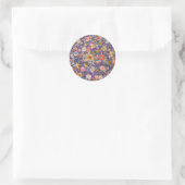 Decoratieve Floral Print Ronde Sticker (Tas)