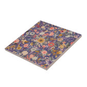 Decoratieve Floral Print Tegeltje (Zijkant)