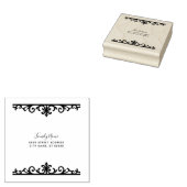 Decoratieve Floral Retour Adres Rubber Stamp Rubberstempel (Gestempeld)
