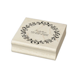 Decoratieve Floral Retour Adres Rubber Stamp Rubberstempel