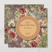 Decoratieve Floral Save The Date (Voorkant / Achterkant)