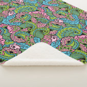 Decoratieve Floral Sherpa Deken (3/4)
