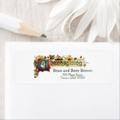 Decoratieve Floral Thanksgiving Etiket (Insitu)