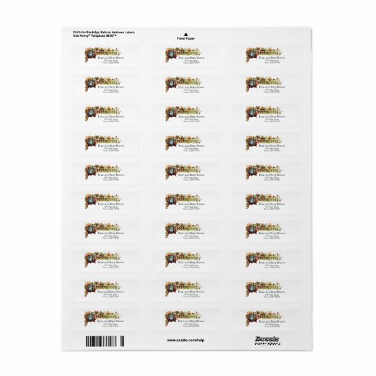  Decoratieve  Floral Thanksgiving Etiket (Full Sheet)