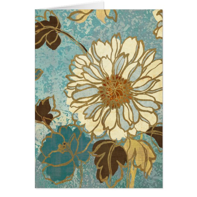 Decoratieve Florals in blauw en wit (Voorkant)