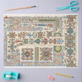 Decoratieve foldergrenzen en patronen ontkoppelen tissuepapier (Craft)