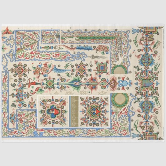 Decoratieve foldergrenzen en patronen ontkoppelen tissuepapier (Voorkant)