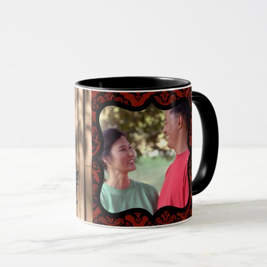 Decoratieve foto lijst mok Bamboo Pig papercut (Voorkant rechts)