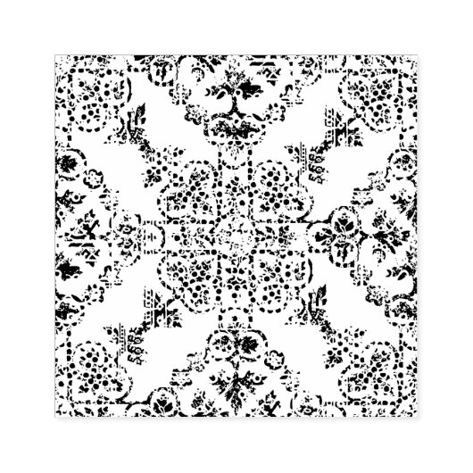 Decoratieve Franse Damast Rubber Stamp Rubberstempel (Afrduk)
