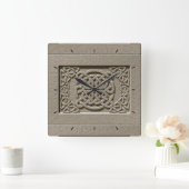 Decoratieve gekruiste stone Keltische knotten wand Vierkante Klok (Huis)