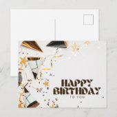 Decoratieve Gelukkige Verjaardag Briefkaart (Voorkant / Achterkant)