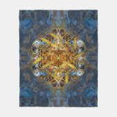 Decoratieve Gemstone Sacred Geometry Flower of lif Fleece Deken (Voorkant)
