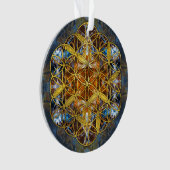 Decoratieve Gemstone Sacred Geometry Flower of lif Ornament (voorkant)