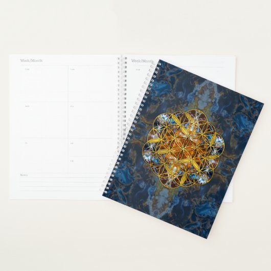 Decoratieve Gemstone Sacred Geometry Flower of lif Planner (Display)