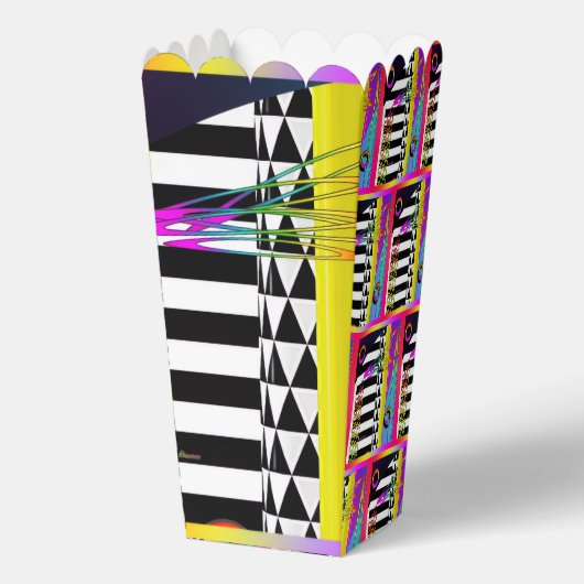 Decoratieve Geo Patronen Popcorn Bedankdoosjes (Achterkant)