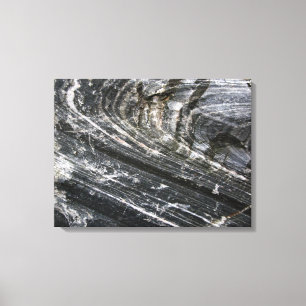 Decoratieve geologie Curved Rock Texture Canvas Afdruk
