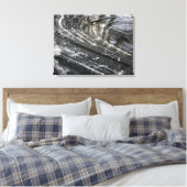Decoratieve geologie gebogen rotstextuur canvas afdruk (Insitu (Slaapkamer))