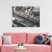 Decoratieve geologie gebogen rotstextuur canvas afdruk (Insitu (Woonkamer))