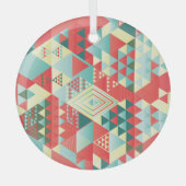 Decoratieve geometrische, abstracte,  elementen. glas ornament (Voorkant)