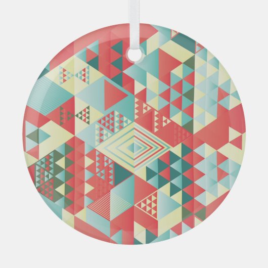 Decoratieve geometrische, abstracte, elementen. glas ornament (Voorkant)