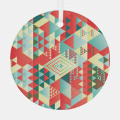 Decoratieve geometrische, abstracte, elementen. glas ornament (Achterkant)