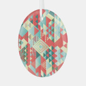 Decoratieve geometrische, abstracte, elementen. glas ornament (Voorkant links)