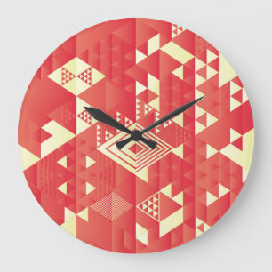 Decoratieve geometrische, abstracte  elementen. grote klok
