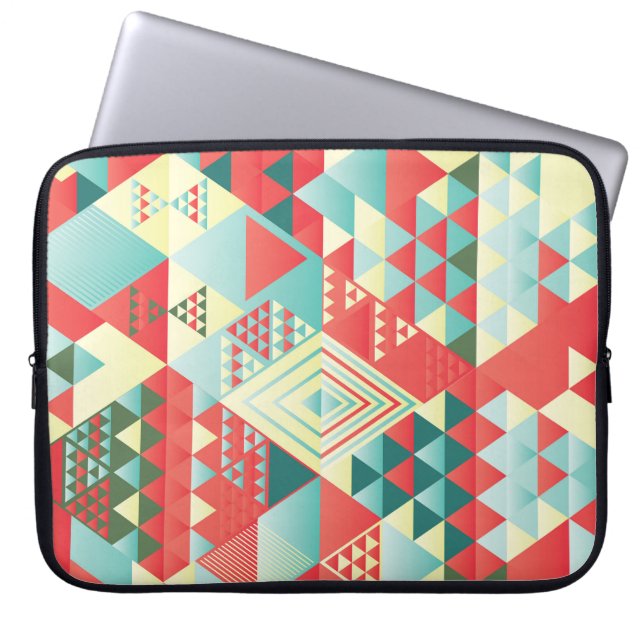 Decoratieve geometrische, abstracte,  elementen. laptop sleeve (Voorkant)