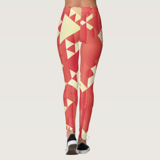 Decoratieve geometrische, abstracte  elementen. leggings (Achterkant)