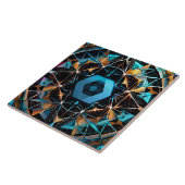 Decoratieve geometrische patronen motieven tegeltje (Zijkant)