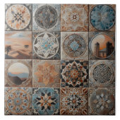 Decoratieve geometrische patroon Tegels Tegeltje (Voorkant)