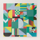 Decoratieve geometrische:  patroonelementen legpuzzel (Verticaal)