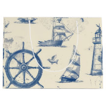 Decoratieve geschenktas met mariene elementen