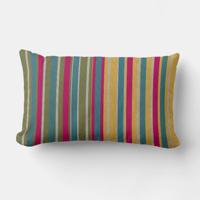 Decoratieve gestreept kussen (Voorkant)