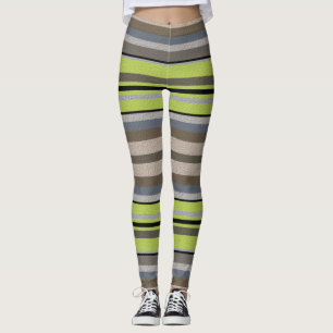 Decoratieve gestreepte leggings