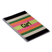 Decoratieve gestreepte notitieboek (Rechterzijde)