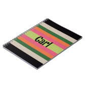 Decoratieve gestreepte notitieboek (Linkerzijde)