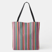 Decoratieve gestreepte tote bag (Achterkant)