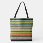 Decoratieve gestreepte tote bag (Voorkant)