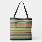 Decoratieve gestreepte tote bag (Achterkant)