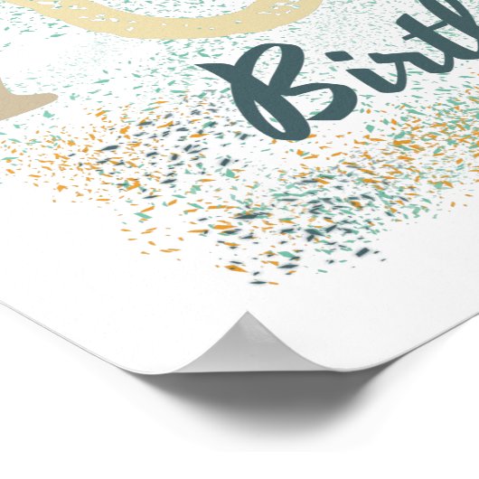 decoratieve  geweldige 70e verjaardag poster (Hoek)