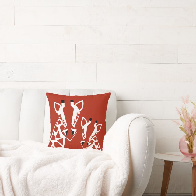 Decoratieve Giraffe Wildlife Lover Cushion Pillow Kussen (Bank)