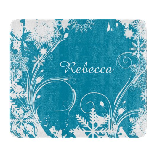 Decoratieve Glass Cutting Board Gift voor haar Snijplank (Voorkant)