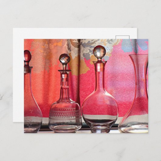  decoratieve glazen flessen briefkaart (Voorkant / Achterkant)