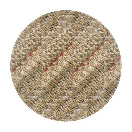 Decoratieve glazen snijplank 12" Uniek! (Voorkant)