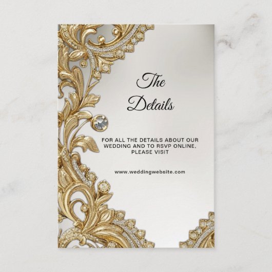 Decoratieve Gold Detail Enclosure Kaart (Voorkant)