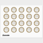 Decoratieve Gold Seal Wedding Sticker (Vel)